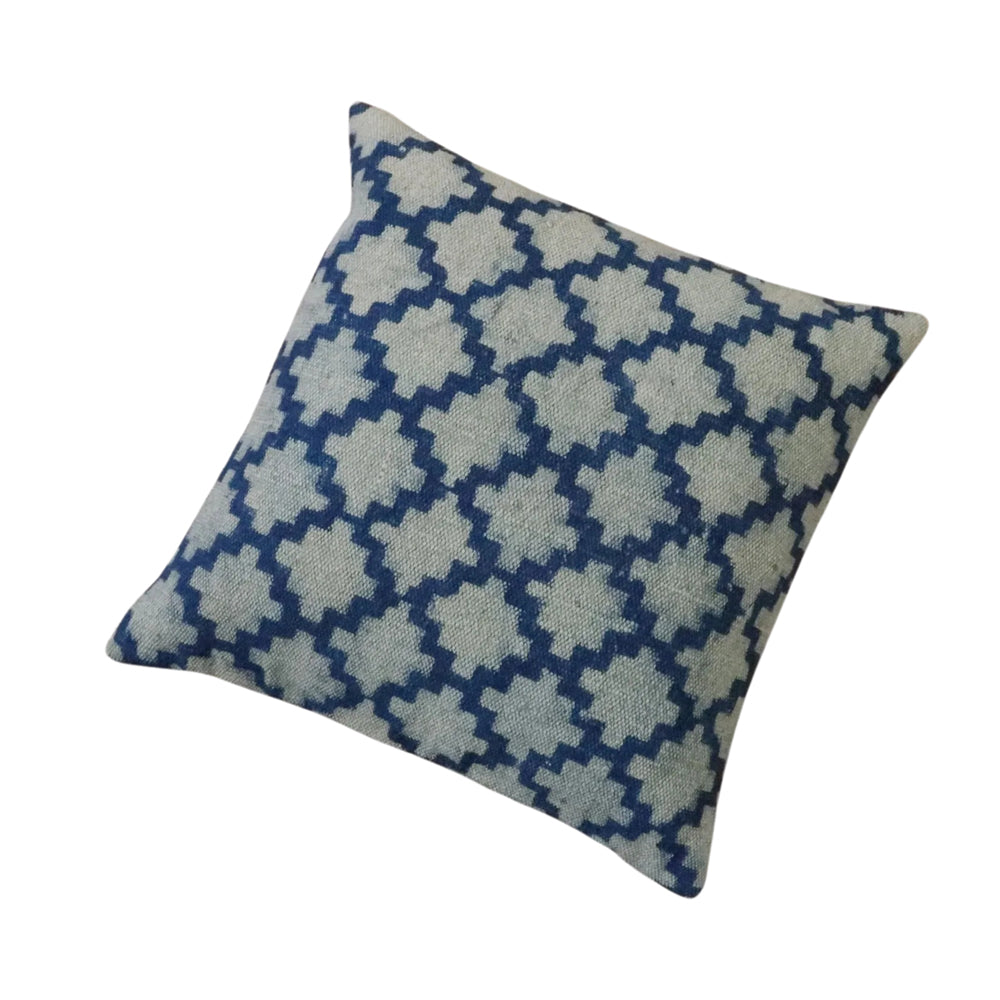 Aradhya Indigo Cushion Cover - 16x16 Inches