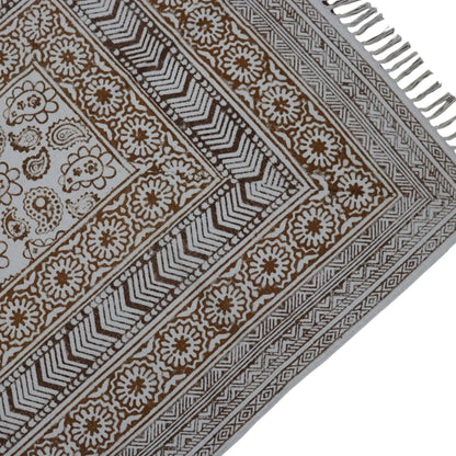 Kayan Block Printed Cotton Dhurrie