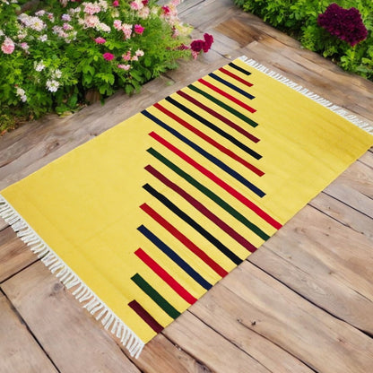 Asta Handwoven Cotton Dhurrie