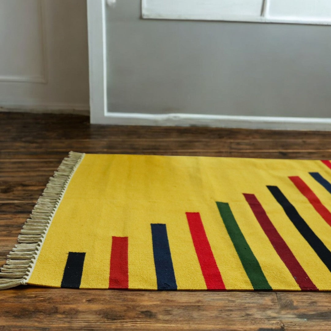Asta Handwoven Cotton Dhurrie