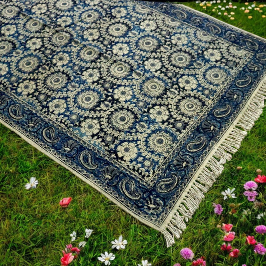 Anaya Woven Cotton Kalamkari Printed Dhurrie