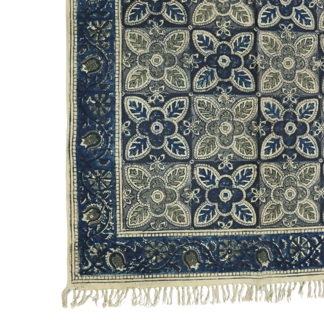 Eesha Woven Cotton Kalamkari Printed Dhurrie