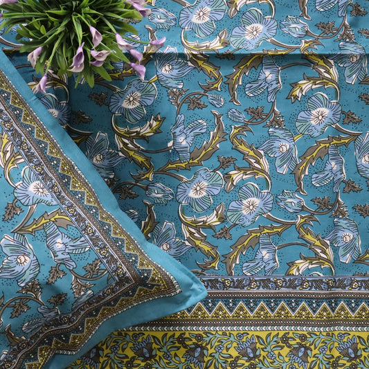 Block Printed Cotton Bed Cover-06