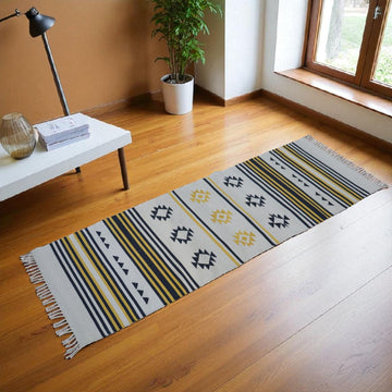 Woven Stars Dhurrie Runner 2x6 Feet