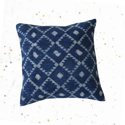 Cotton Indigo Star Cushion Cover