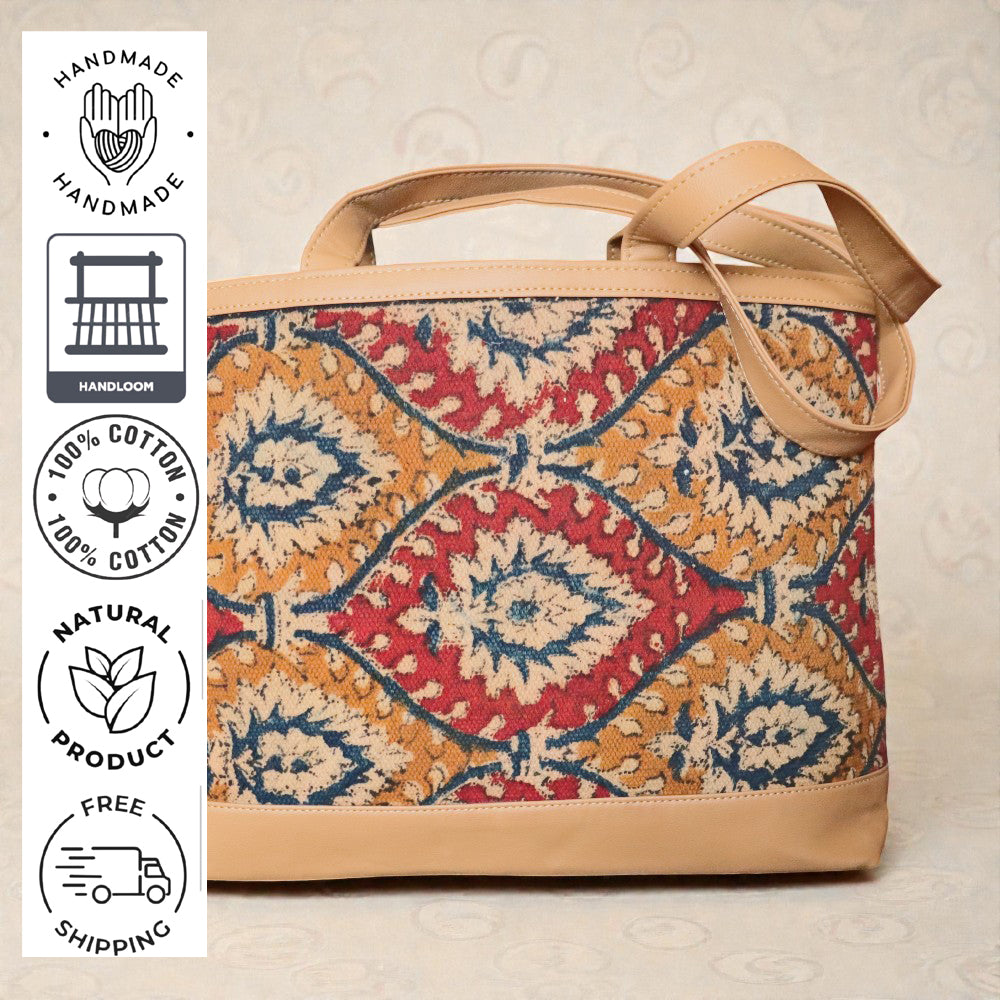 Navya Kalamkari Daily use Dhurrie bag