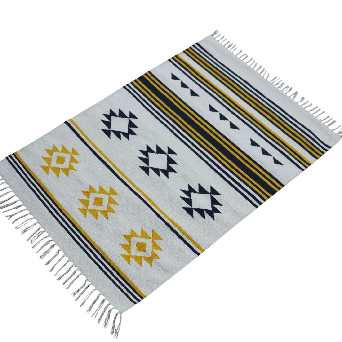 Woven Stars Cotton Dhurrie