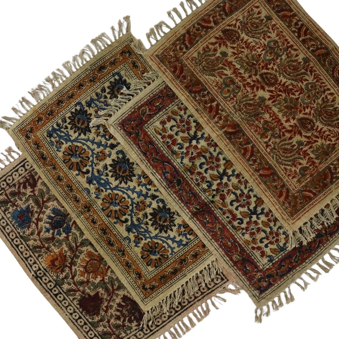 Cotton Kalamkari Door Mats-2(set of 4)