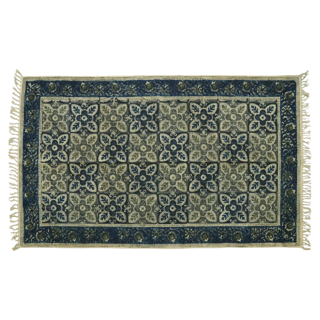 Eesha Woven Cotton Kalamkari Printed Dhurrie