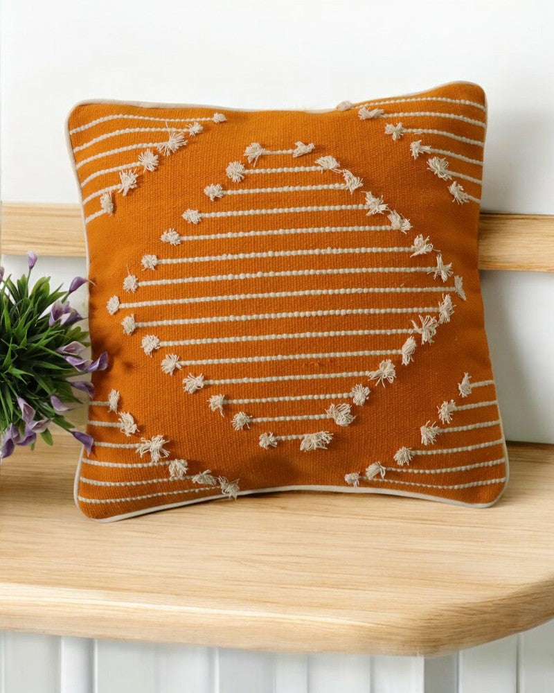 Cotton Dhurrie Cushion Cover 11(16X16 Inches)