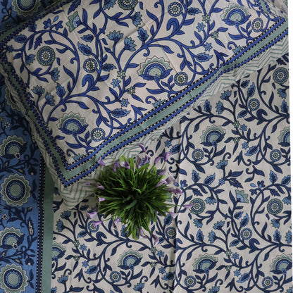 Block Printed Cotton Bedcover-05