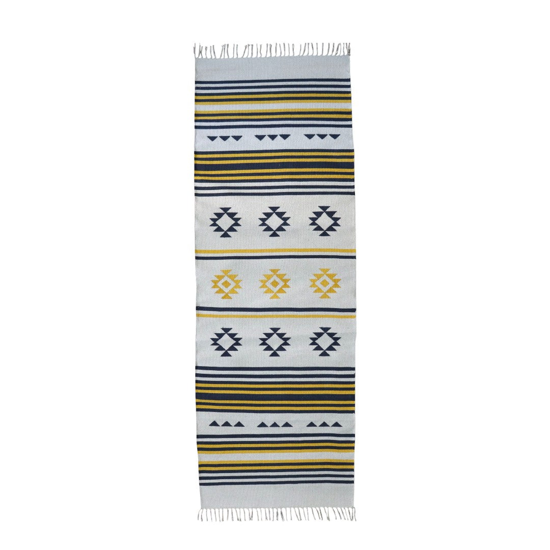 Woven Stars Dhurrie Runner 2x6 Feet