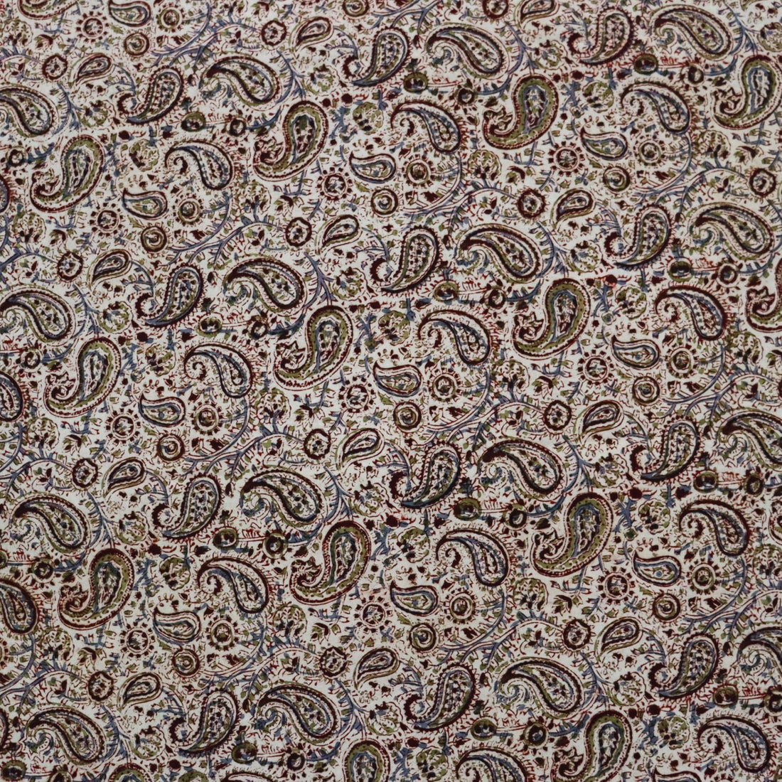 Red Mango Floral Kalamkari Hand Block Print Fabric