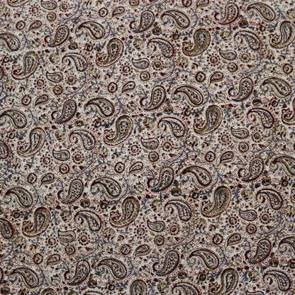 Red Mango Floral Kalamkari Hand Block Print Fabric