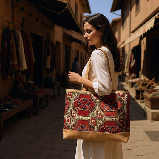 Vajra Kalamkari Dhurrie Bag