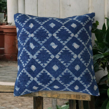 Cotton Indigo Star Cushion Cover