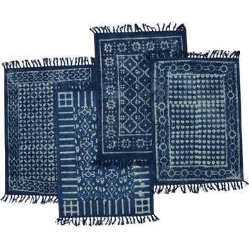 Cotton Woven Indigo Printed Doormats-1