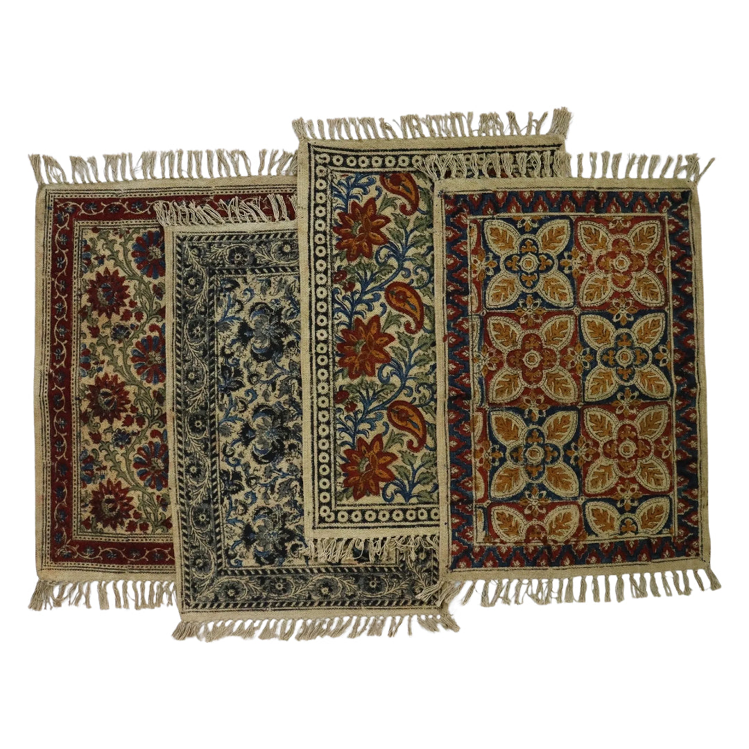 Cotton Kalamkari Door Mats-4(set of 4)