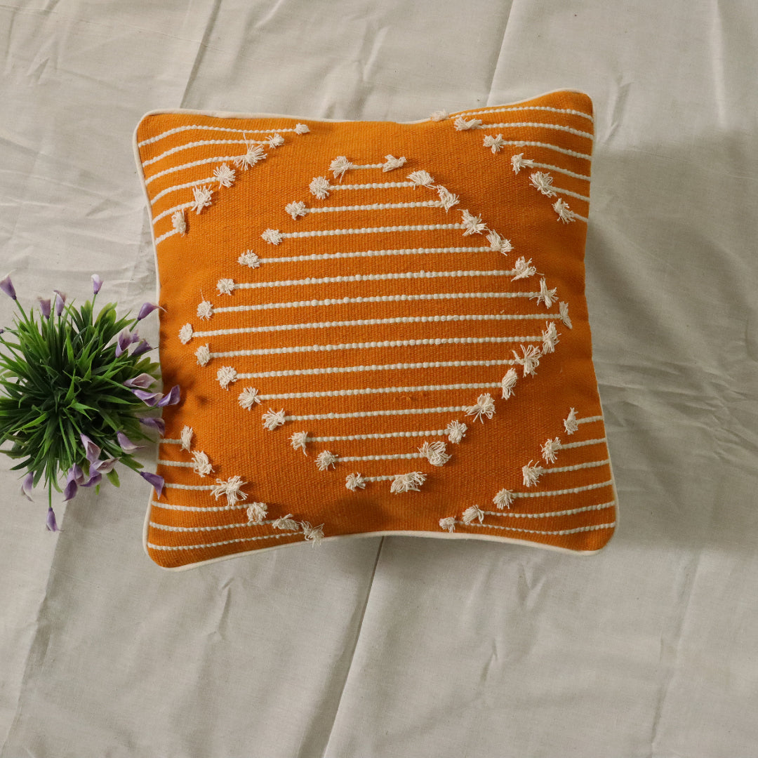 Cotton Dhurrie Cushion Cover 11(16X16 Inches)