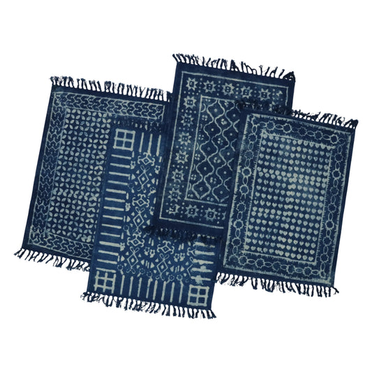 Cotton Woven Indigo Printed Door Mats 1