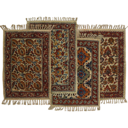 Cotton Kalamkari Door Mats-3(set of 4)