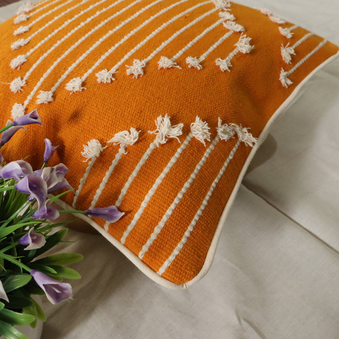 Cotton Dhurrie Cushion Cover 11(16X16 Inches)