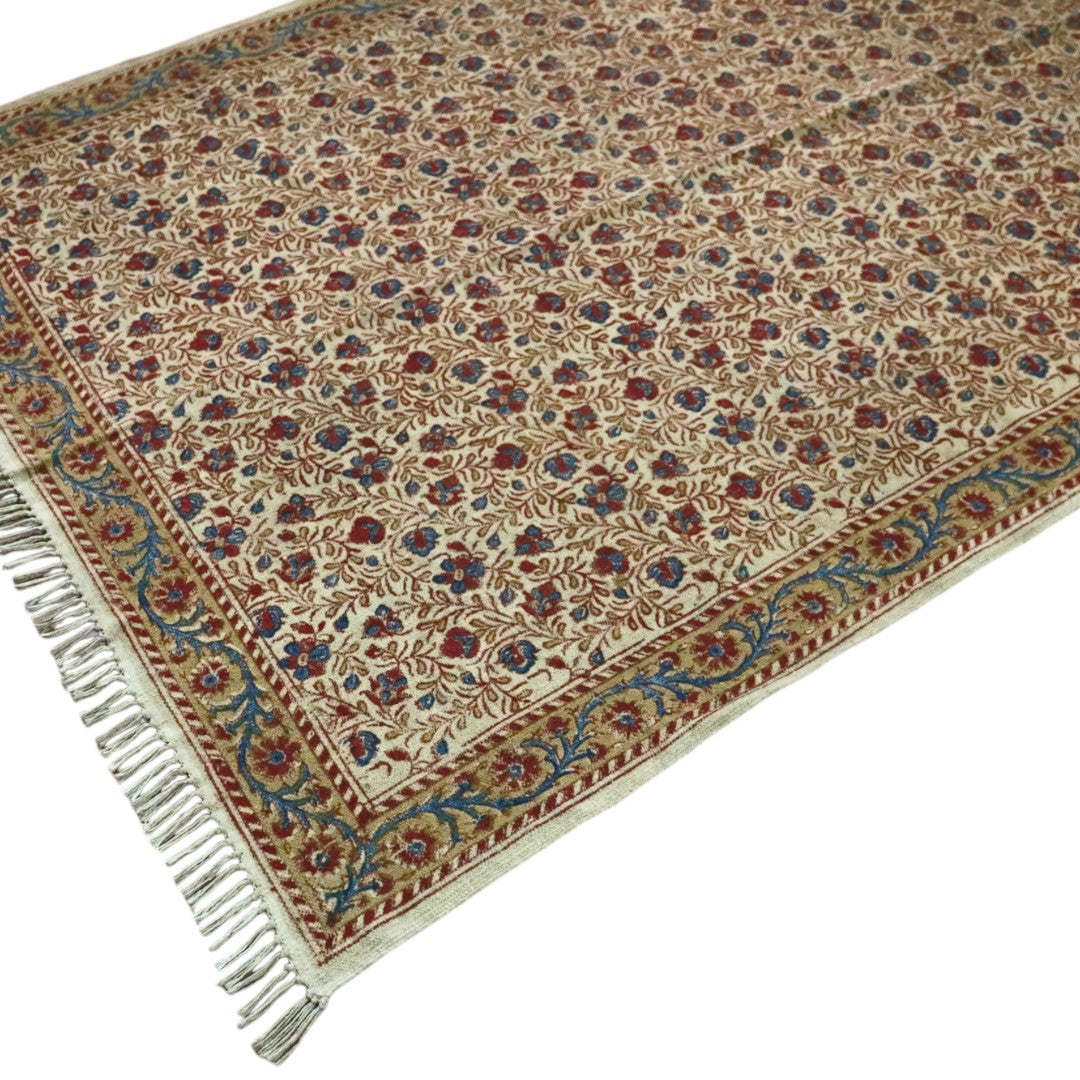 Ista Cotton Woven Kalamkari Printed Dhurrie