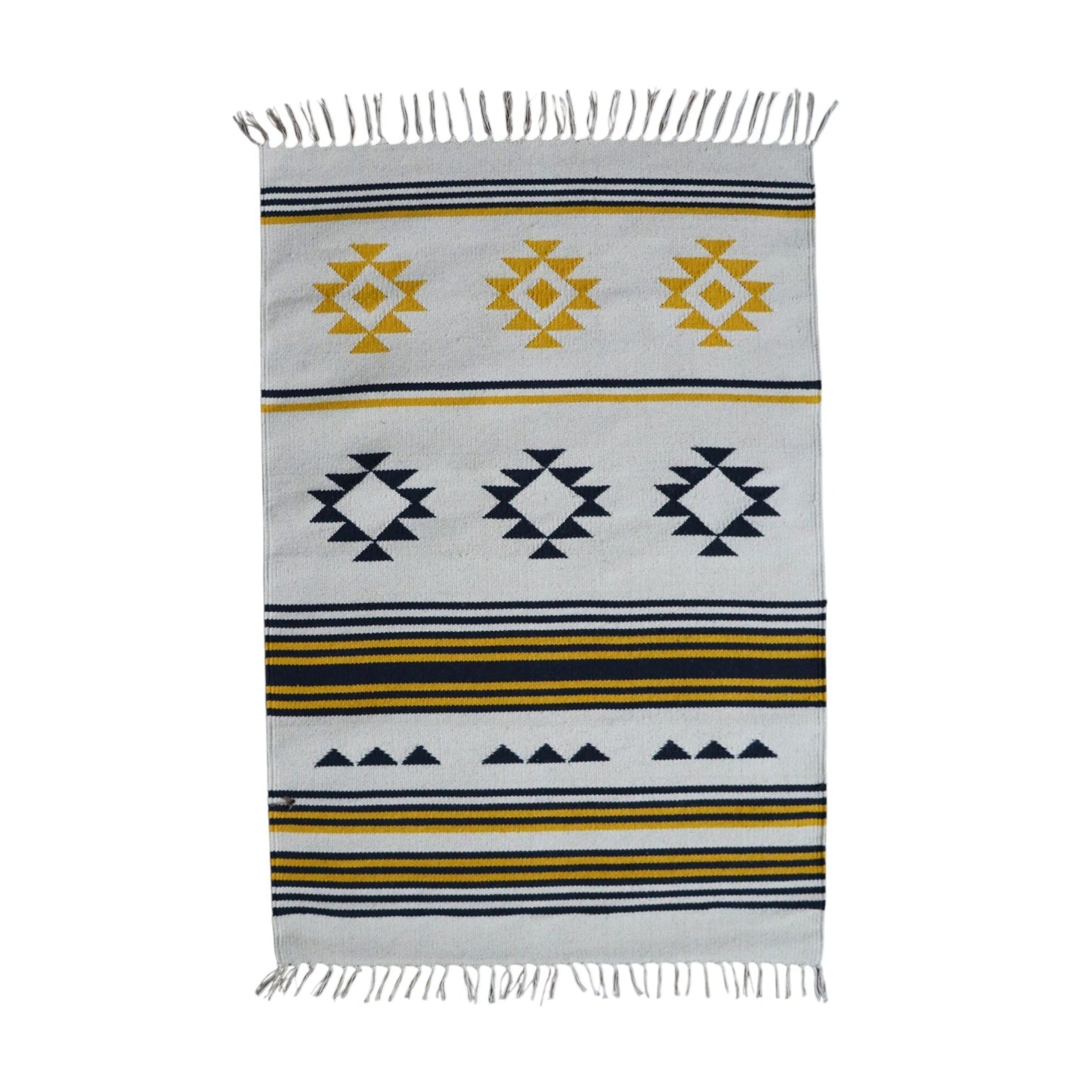 Woven Stars Cotton Dhurrie