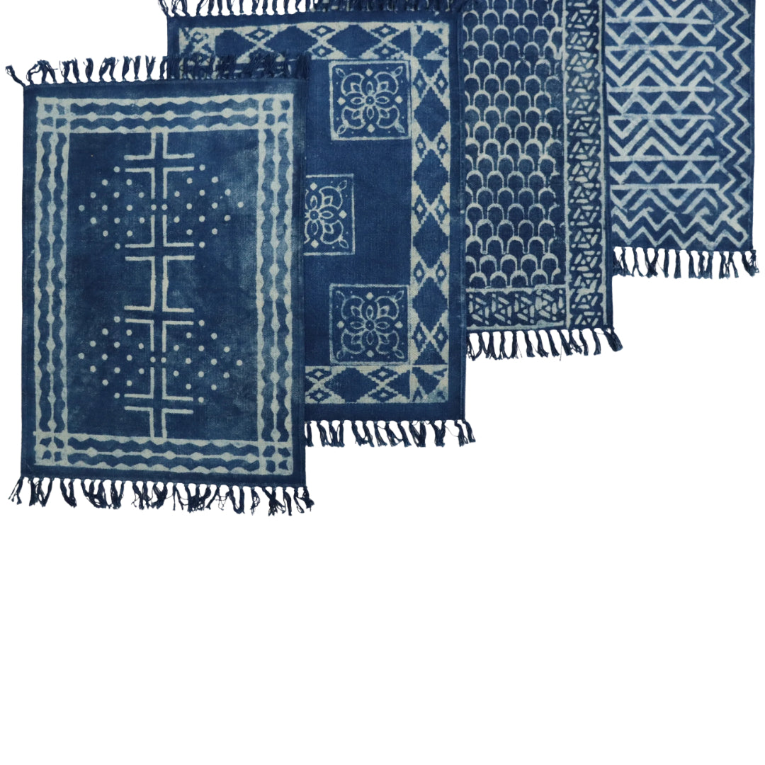 Cotton Woven Indigo Printed Door Mats-2