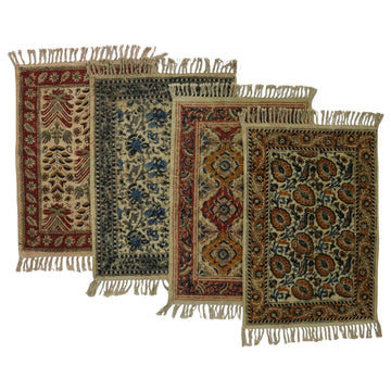 Cotton Kalamkari Door Mats-1(set of 4)