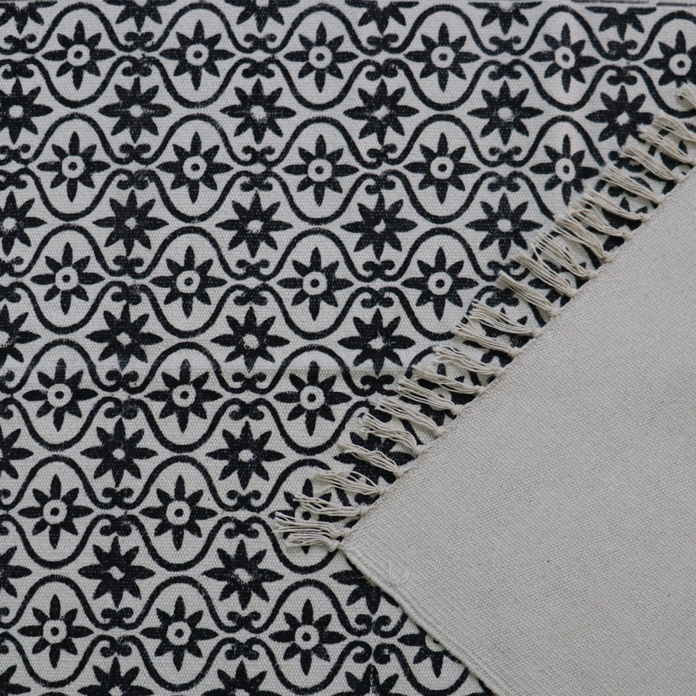 Kamal Cotton Block Printed Dhurrie