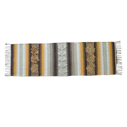 Cotton Boho Woven Dhurrie Table Runner-2