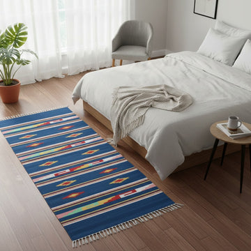 Peacock Blue Multi Color Runner