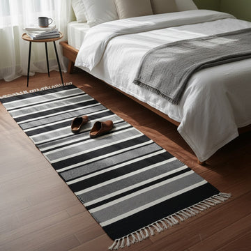 Black & White Dhurrie Runner