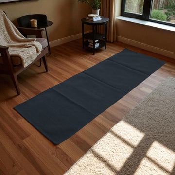 Dana Plain Woven Dark Grey Runner 2x6 Ft.