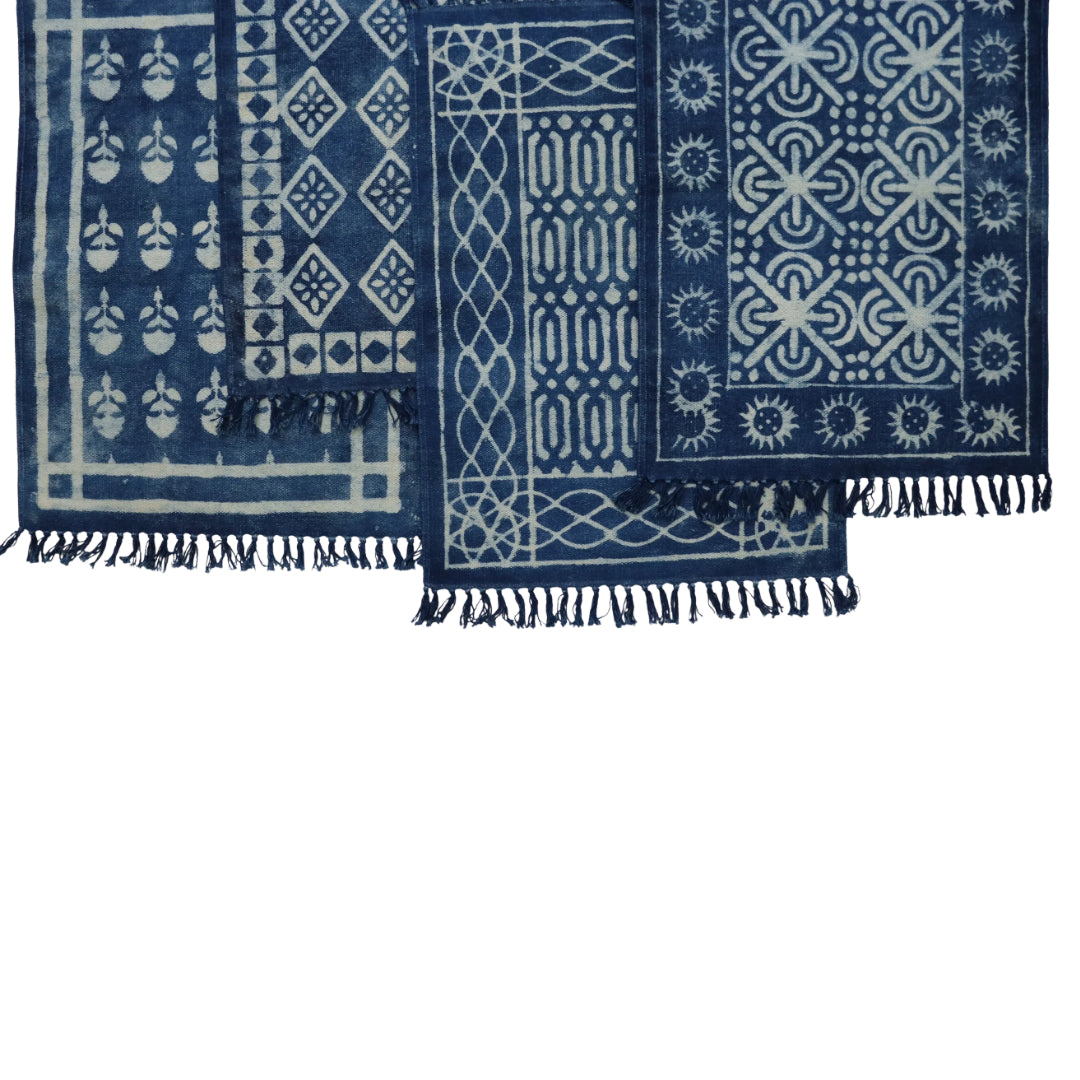 Cotton Woven Indigo Printed Doormats-3