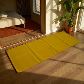 Dana Plain Woven Golden Yellow Runner 2x6 Feet