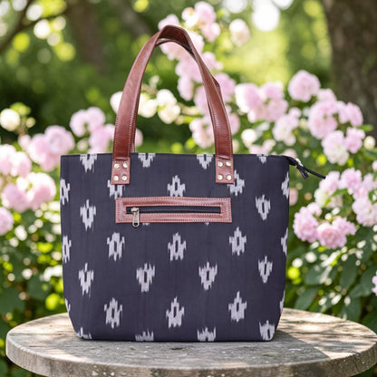 Black Ikkat Tote Bag