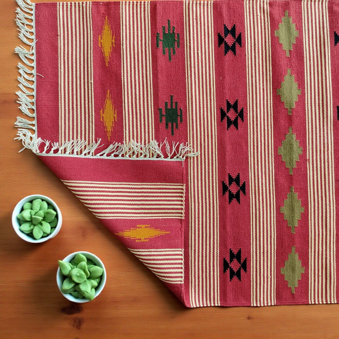 Cotton Woven Reena Warangal Dhurrie