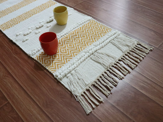 Cotton Woven Boho Dhurrie Table Runner-3