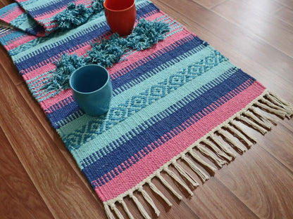 Cotton Boho Dhurrie Table Runner-1