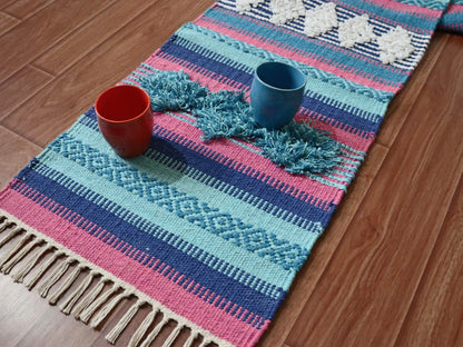 Cotton Boho Dhurrie Table Runner-1