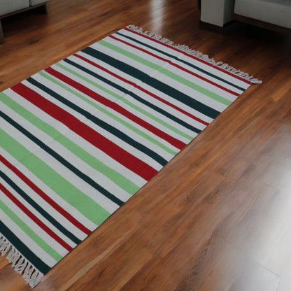 Cotton Anvi Handwoven Dhurrie -  3X5 Feet