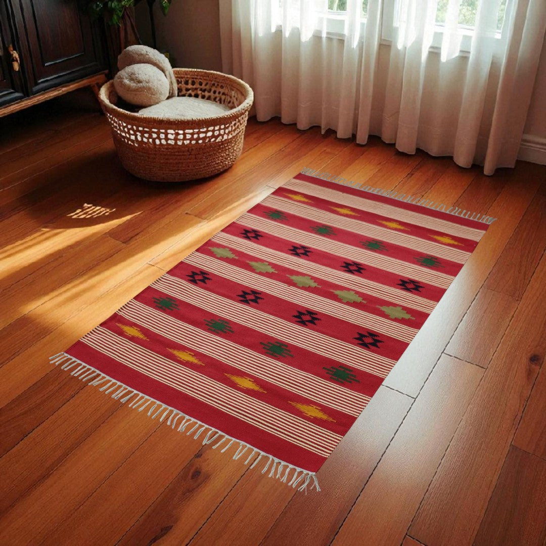 Cotton Woven Reena Warangal Dhurrie