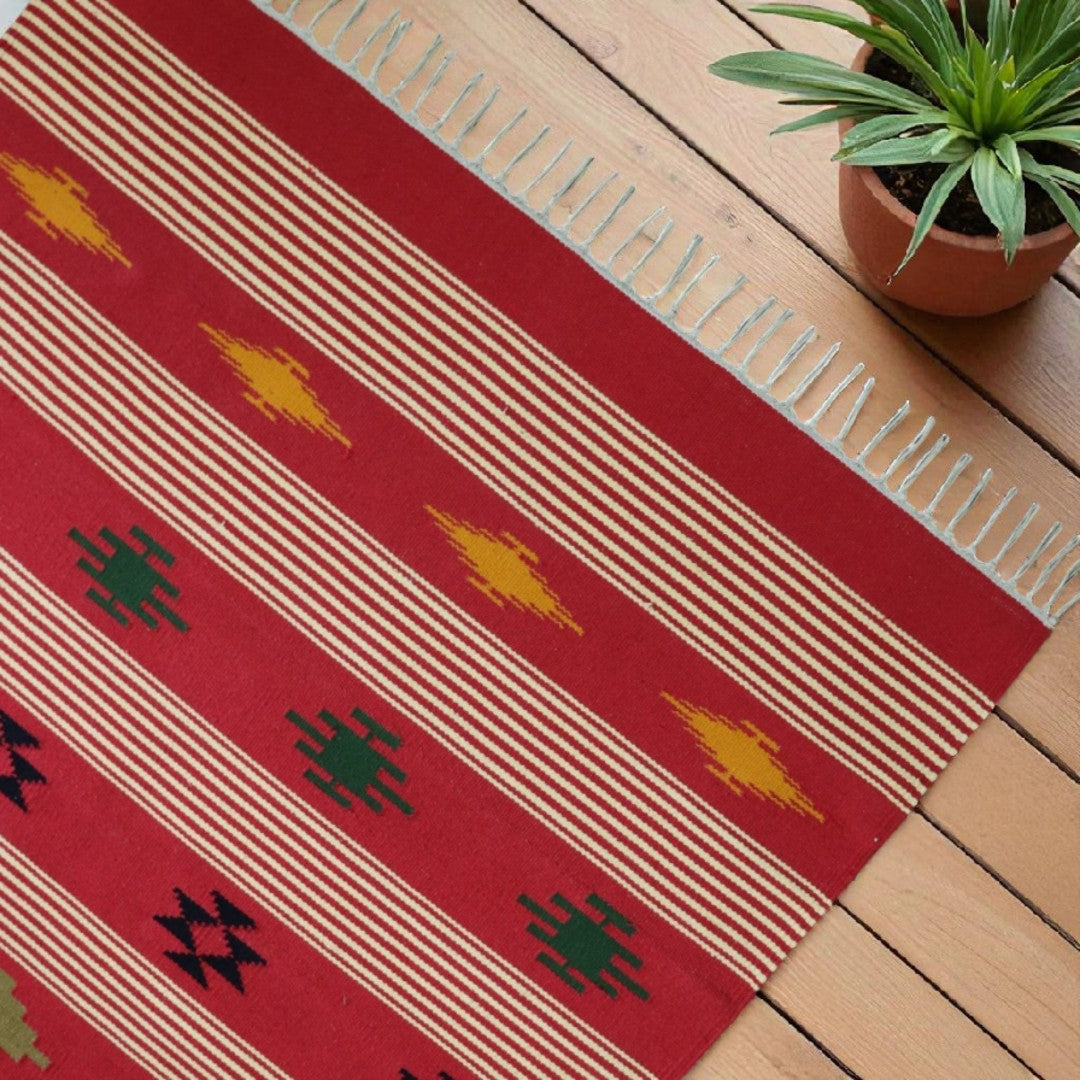 Cotton Woven Reena Warangal Dhurrie