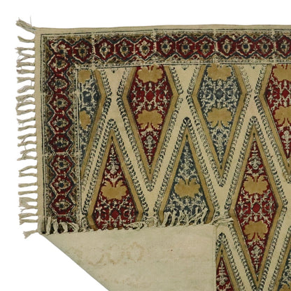 Ocra Red kalamkari Printed Dhurrie