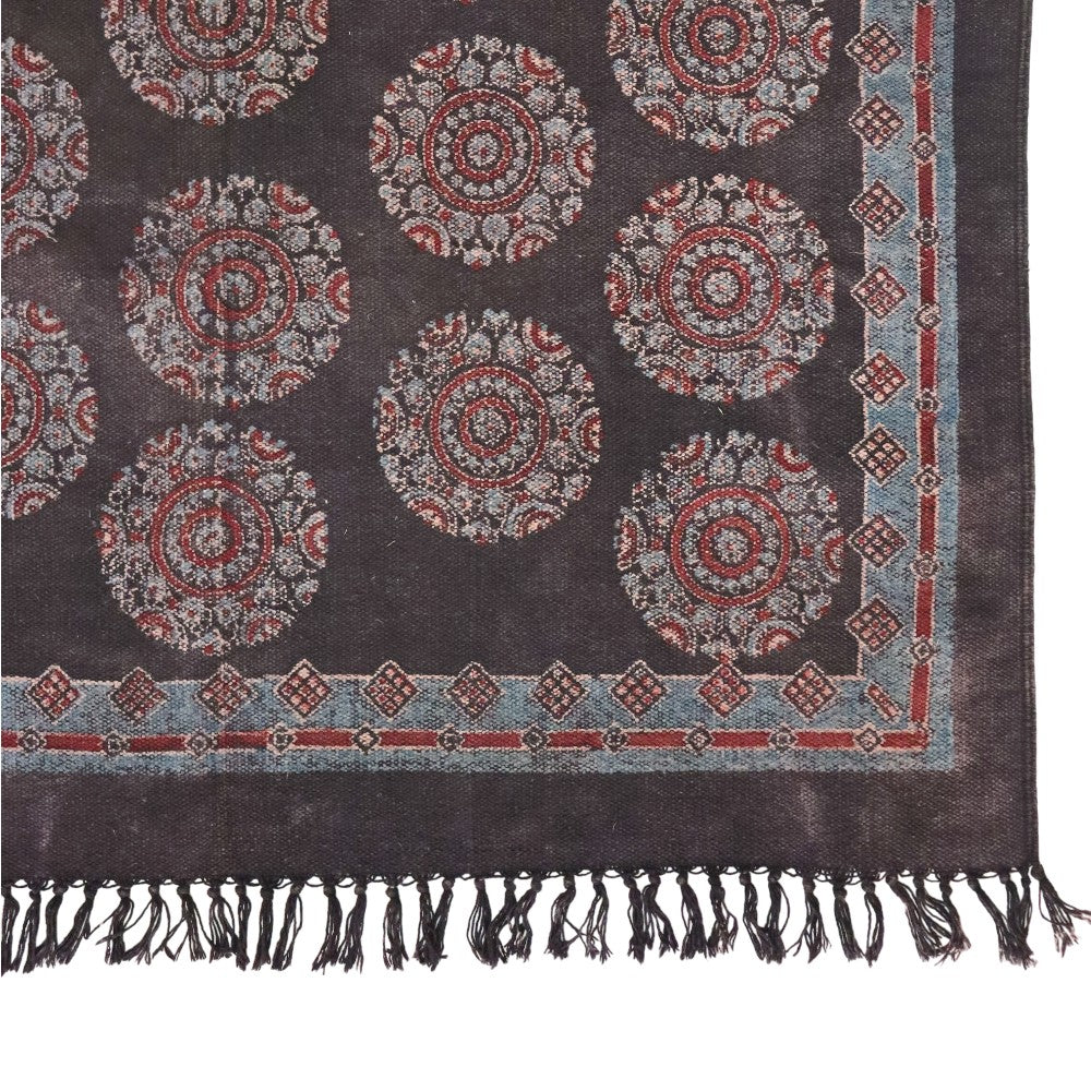 Mughal Ajrakh Block Printed Cotton Dhurries