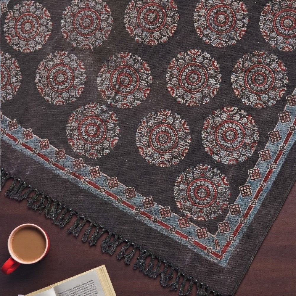 Mughal Ajrakh Block Printed Cotton Dhurries