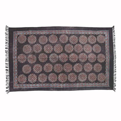 Mughal Ajrakh Block Printed Cotton Dhurries