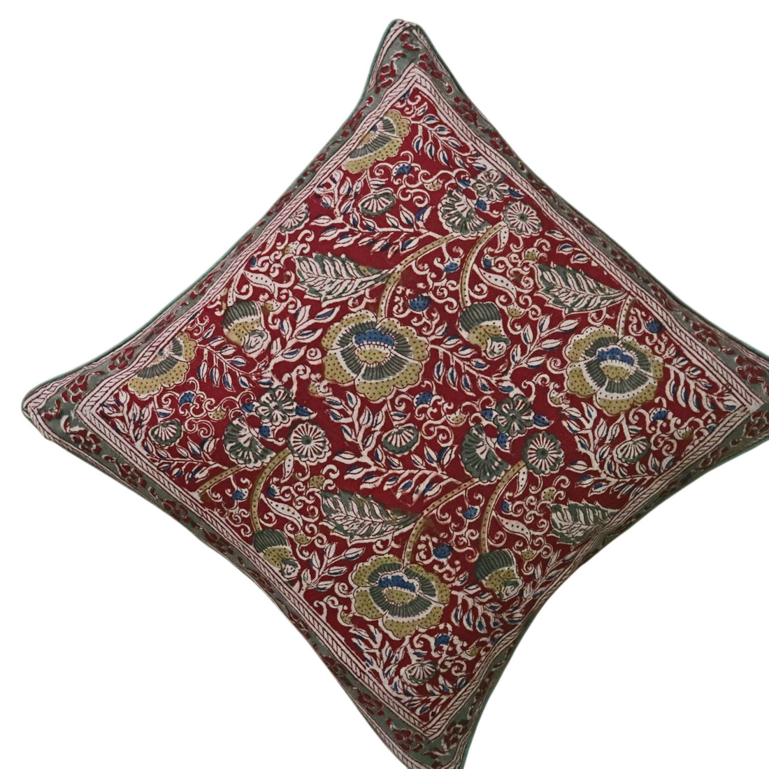 Red Ocra Kalamkari Cushion covers